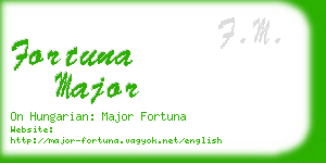 fortuna major business card